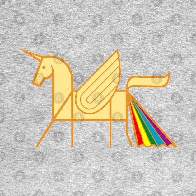 unicorn on rainbow by osvaldoport76